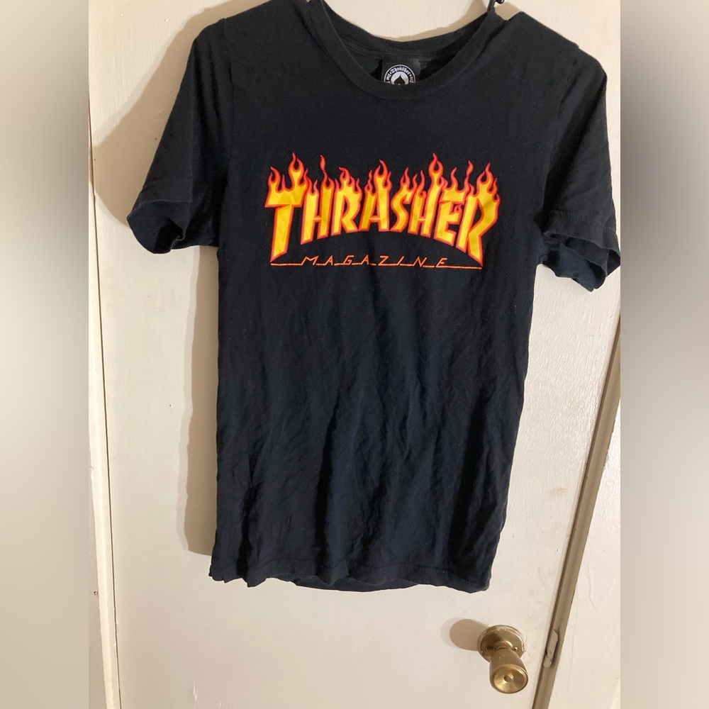 Small Black Thrasher Shirt 100% cotton